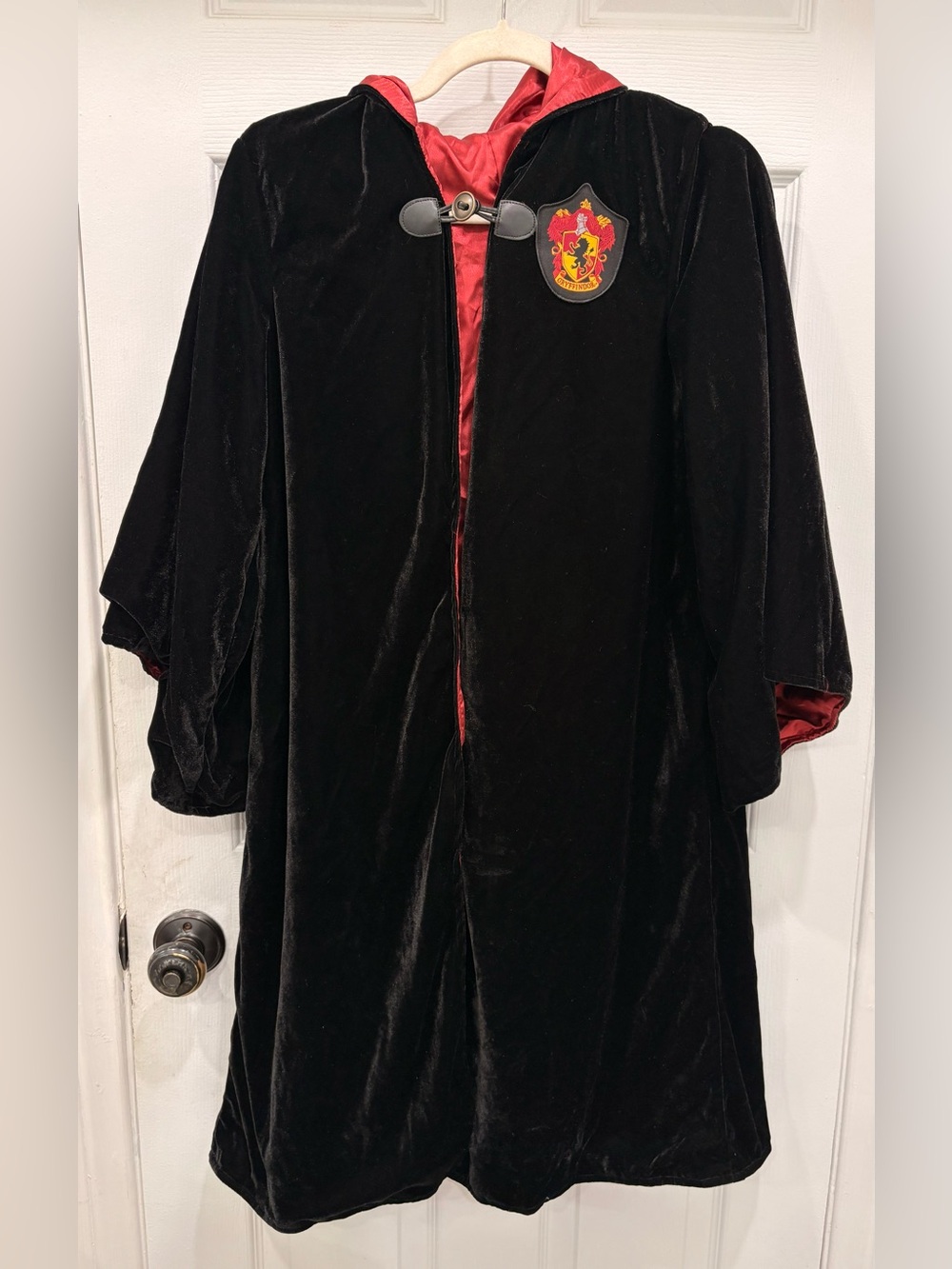 Youth Harry Potter Gryffindor Black Velvet Robe Costume
